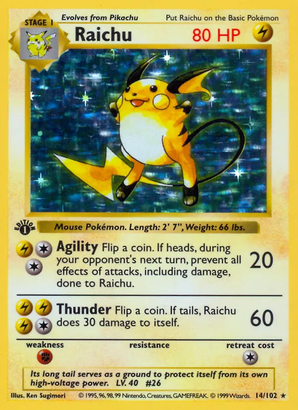 Raichu 14 · Base Set