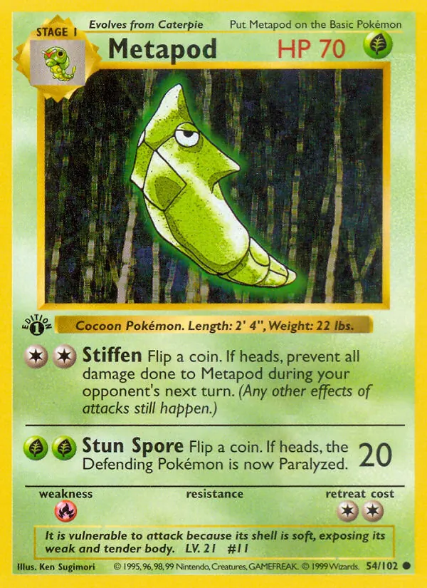 Metapod 54 · Base Set