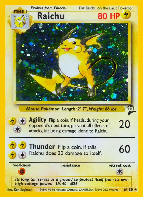 Raichu 16 · Base Set 2