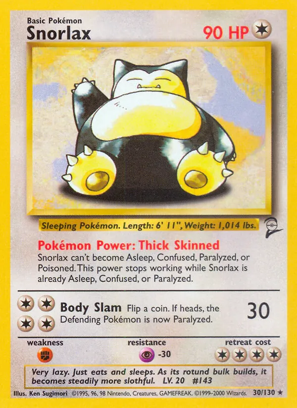 Snorlax 30 · Base Set 2