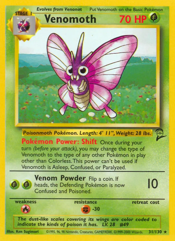 Venomoth 31 · Base Set 2