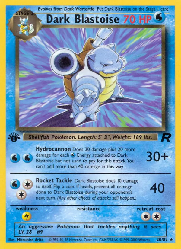 Dark Blastoise 20 · Team Rocket