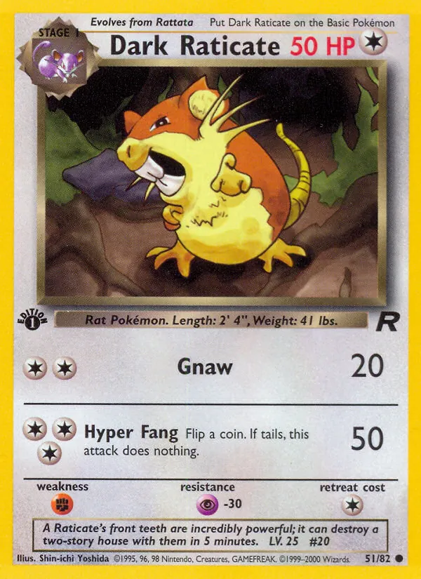 Dark Raticate 51 · Team Rocket