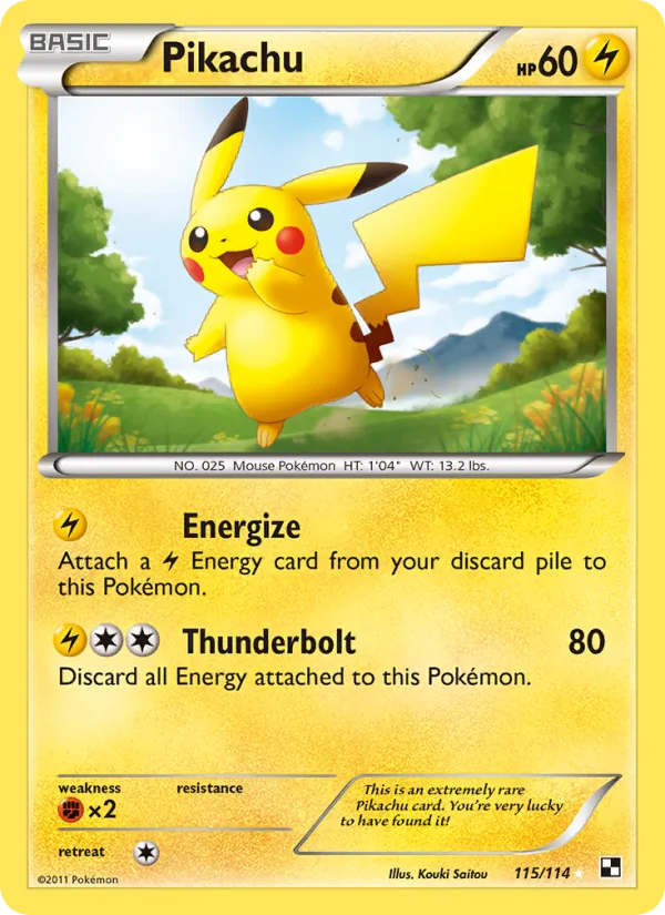 Pikachu 115 · Black & White