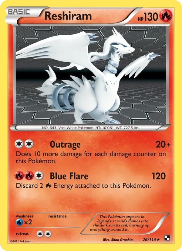 Reshiram 26 · Black & White
