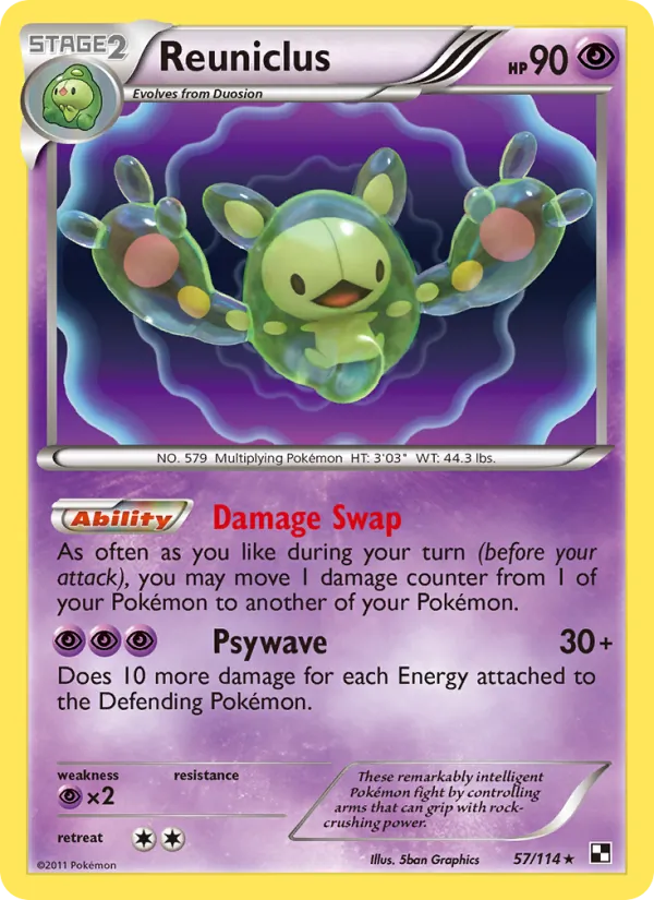 Reuniclus 57 · Black & White
