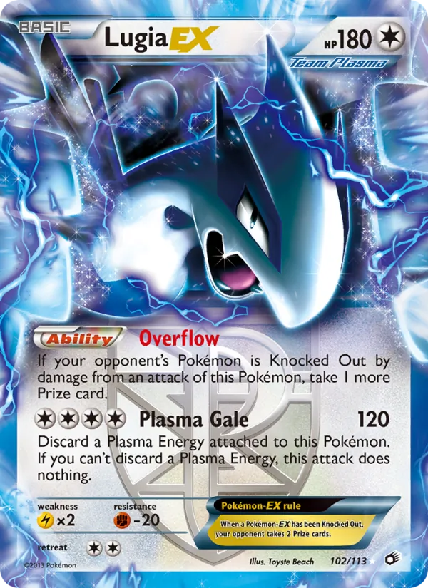 Lugia-EX 102 · Legendary Treasures