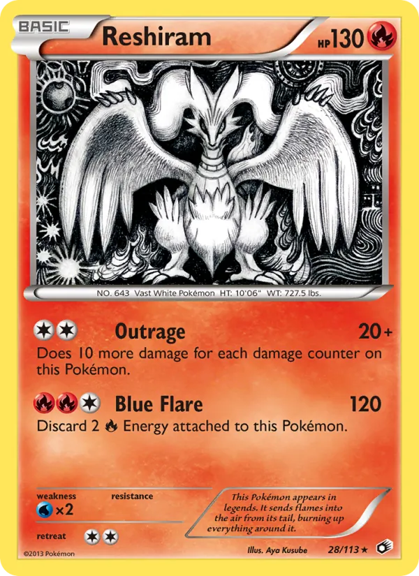 Reshiram 28 · Legendary Treasures