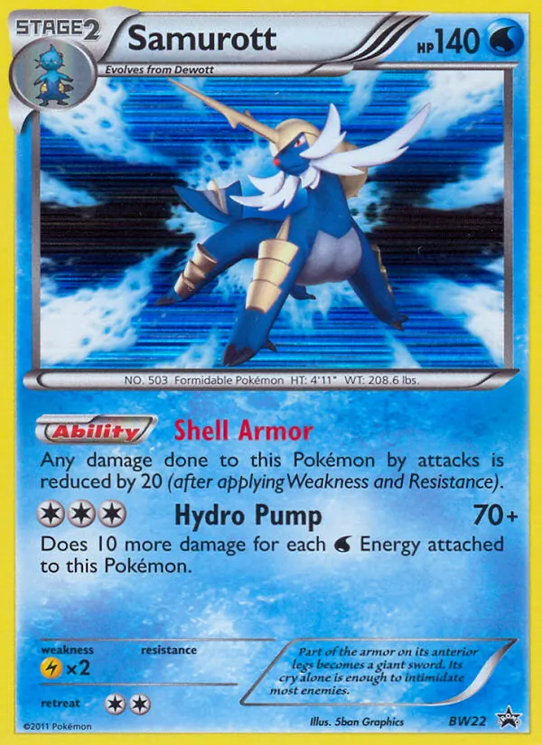 Samurott BW22 · BW Black Star Promos