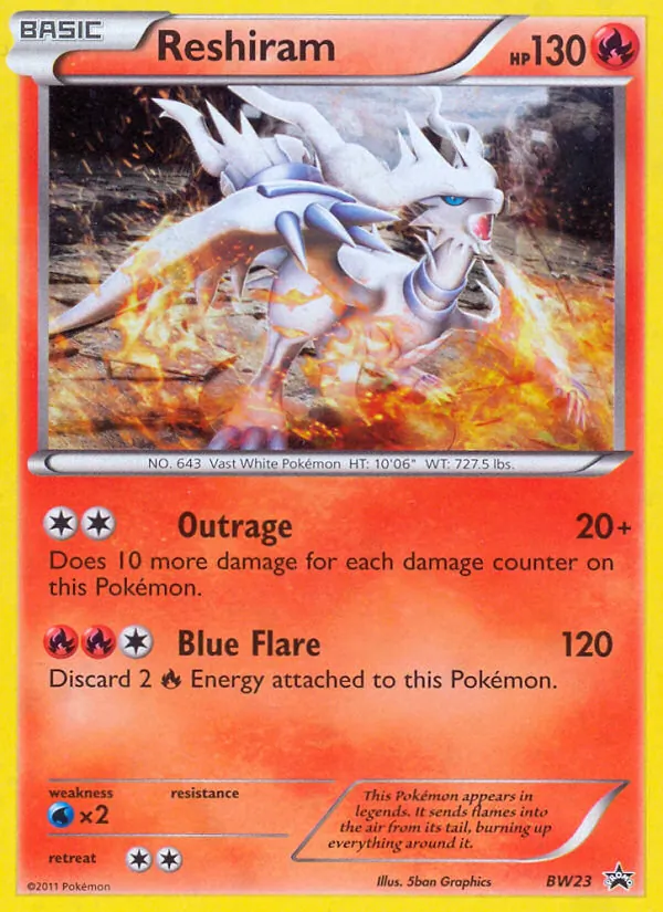 Reshiram BW23 · BW Black Star Promos
