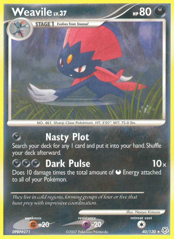 Weavile 40 · Diamond & Pearl