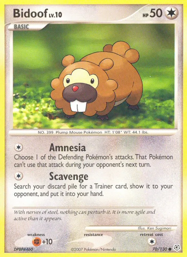 Bidoof 70 · Diamond & Pearl