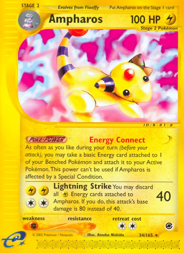 Ampharos 34 · Expedition Base Set