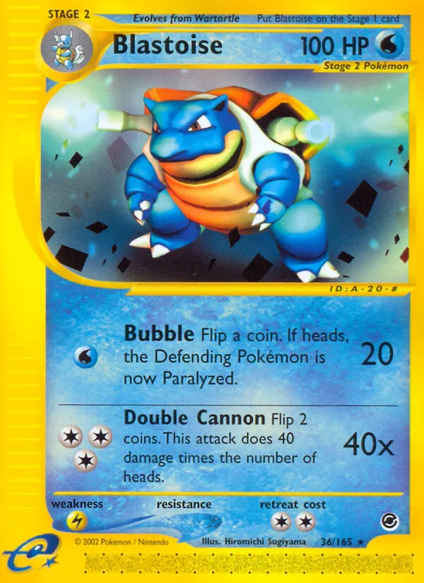 Blastoise 36 · Expedition Base Set
