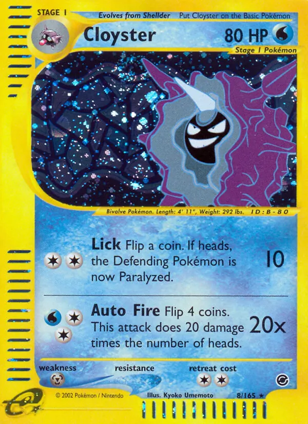 Cloyster 8 · Expedition Base Set