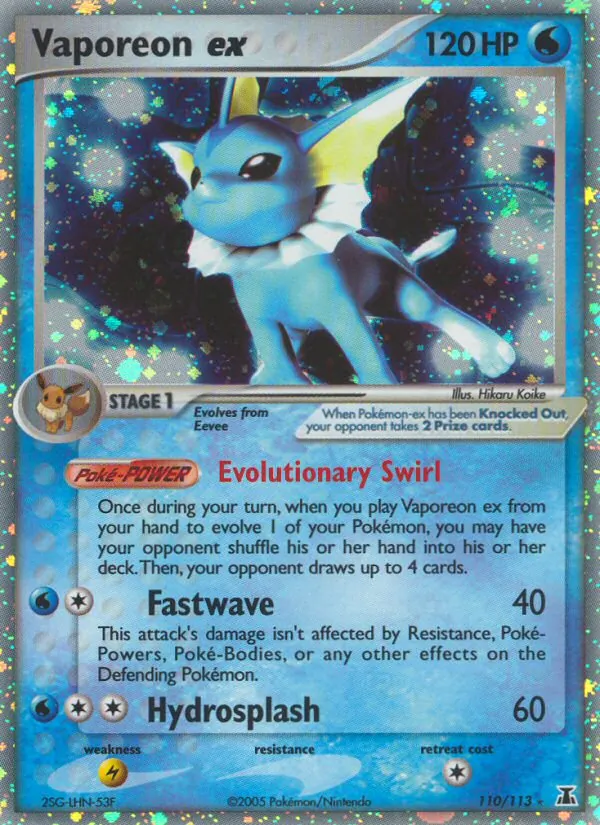 Vaporeon ex 110 · Delta Species