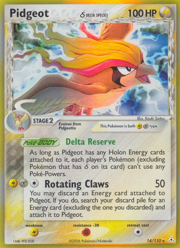 Pidgeot δ 14 · Holon Phantoms
