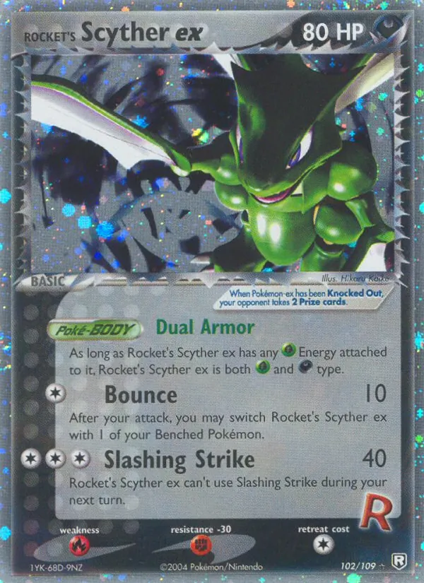 Rocket's Scyther ex 102 · Team Rocket Returns