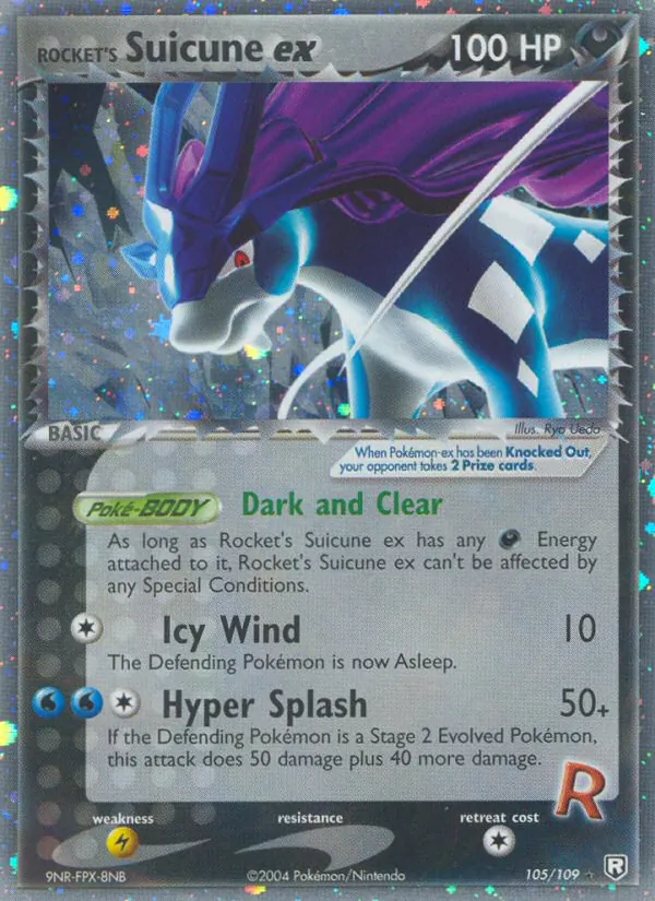 Rocket's Suicune ex 105 · Team Rocket Returns