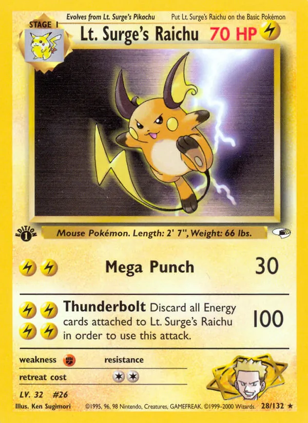 Lt. Surge's Raichu 28 · Gym Heroes