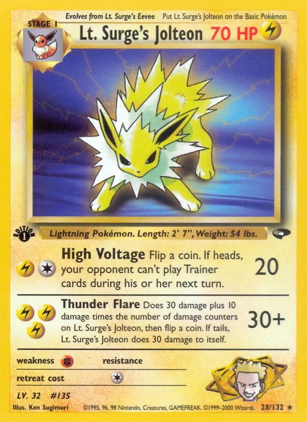Lt. Surge's Jolteon 28 · Gym Challenge
