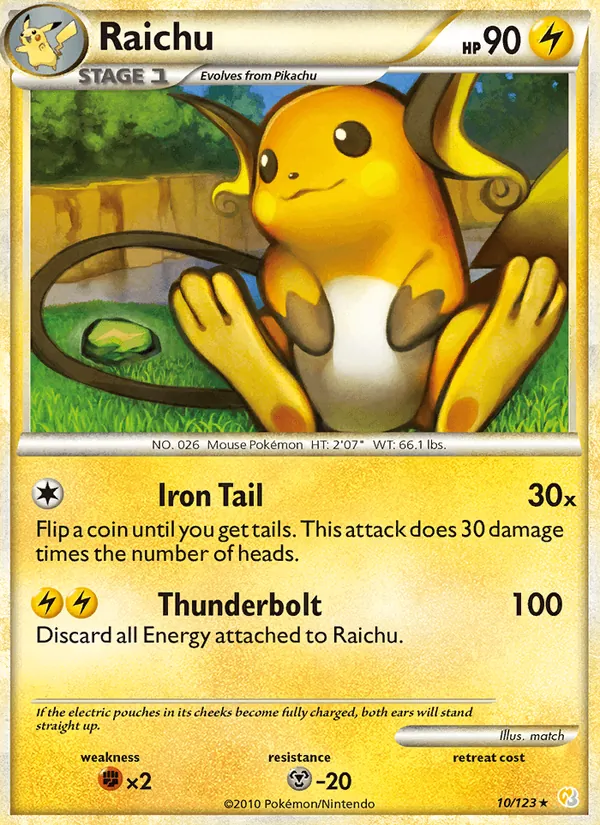 Raichu 10 · HeartGold SoulSilver