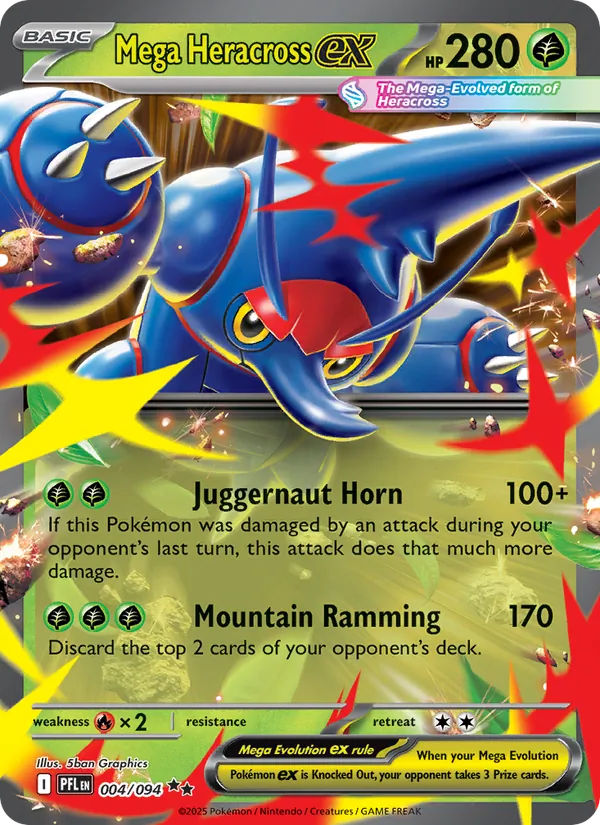 Mega Heracross ex 004 · Phantasmal Flames