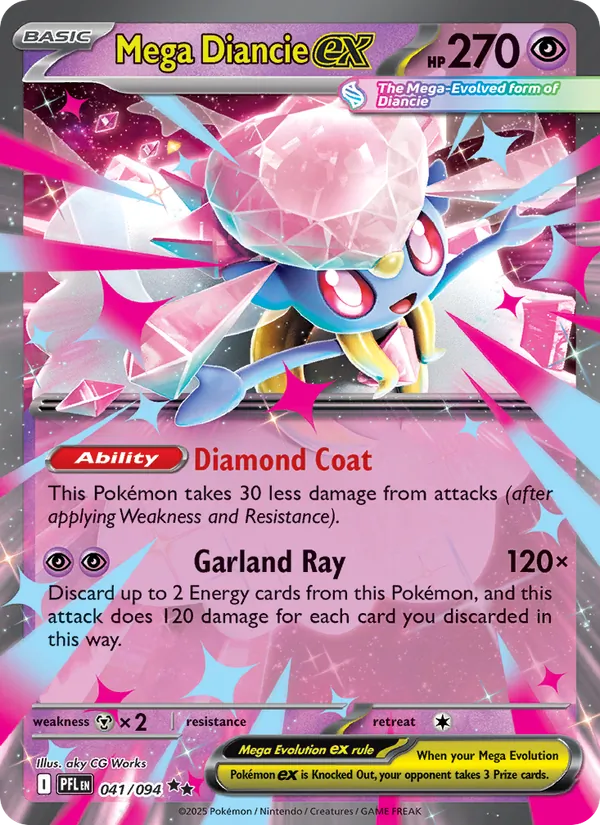 Mega Diancie ex 041 · Phantasmal Flames
