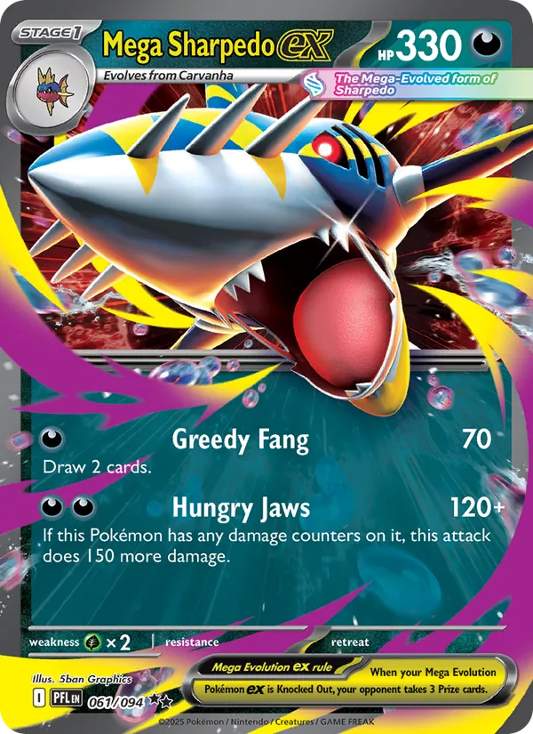 Mega Sharpedo ex 061 · Phantasmal Flames