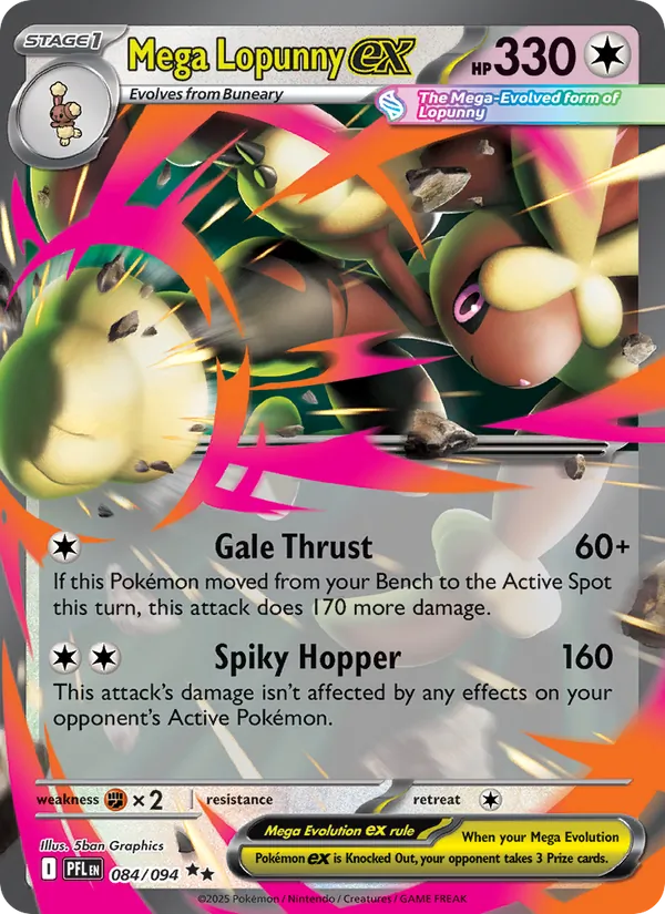 Mega Lopunny ex 084 · Phantasmal Flames