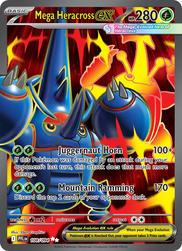 Mega Heracross ex 108 · Phantasmal Flames