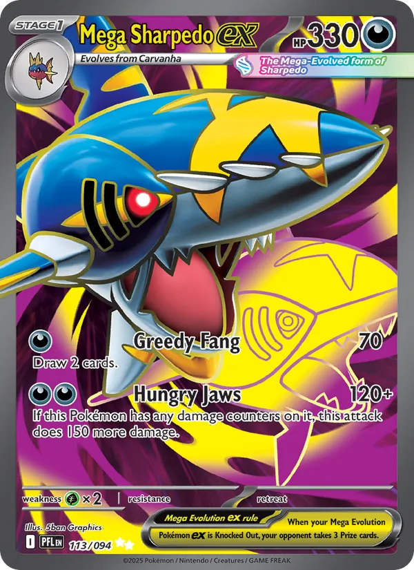 Mega Sharpedo ex 113 · Phantasmal Flames