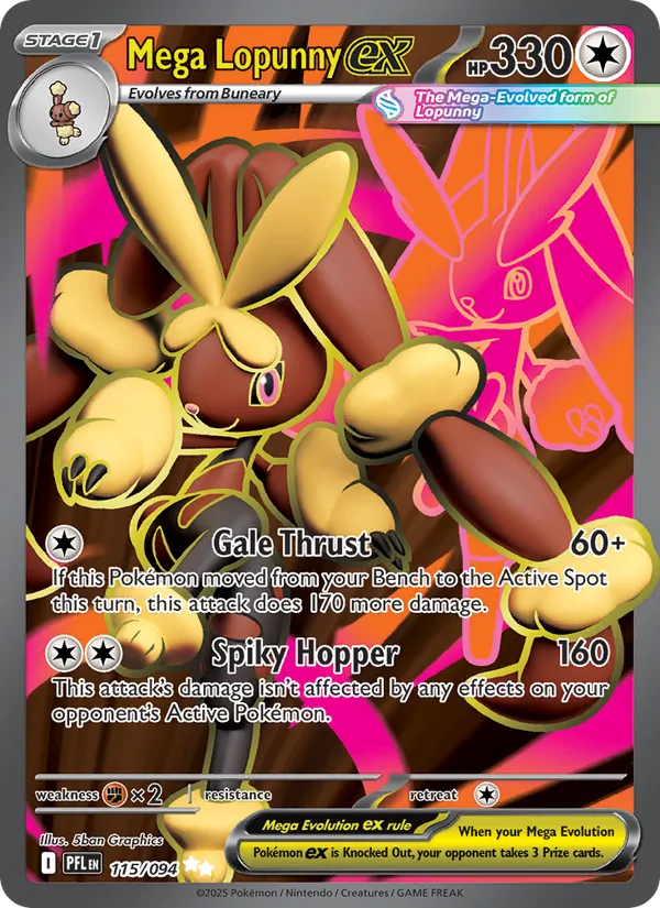 Mega Lopunny ex 115 · Phantasmal Flames