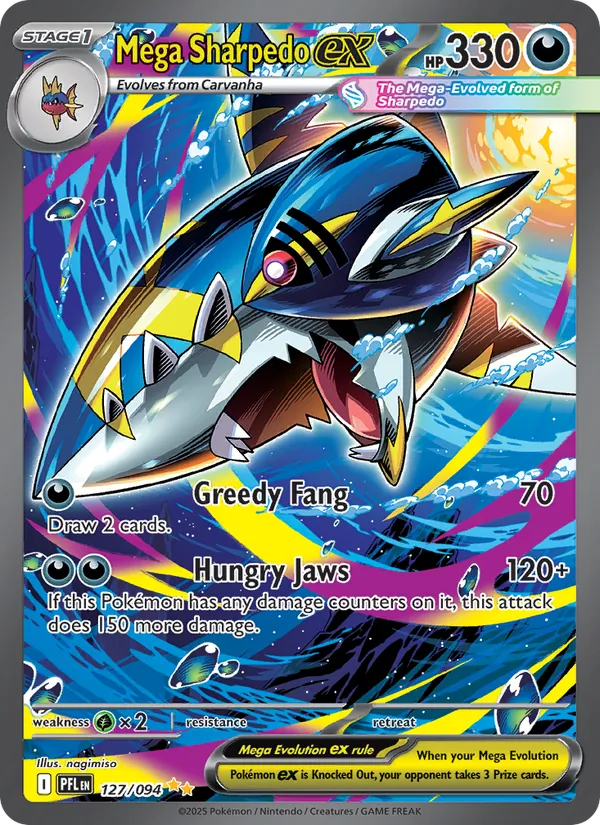 Mega Sharpedo ex 127 · Phantasmal Flames