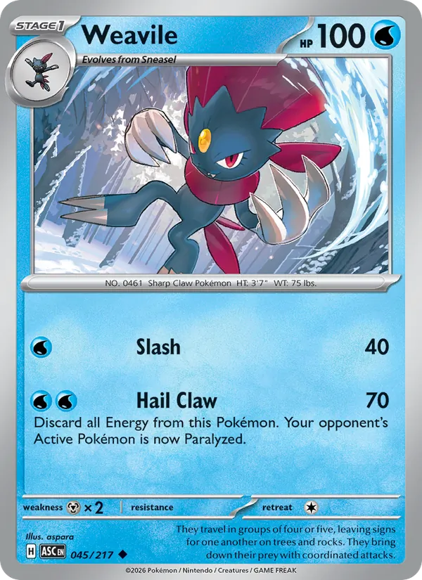 Weavile 045 · Ascended Heroes