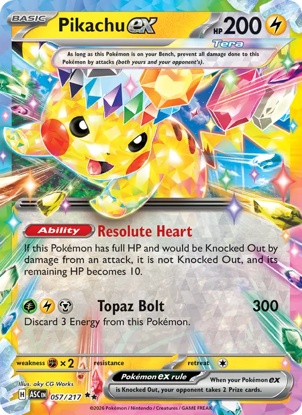 Pikachu ex 057 · Ascended Heroes