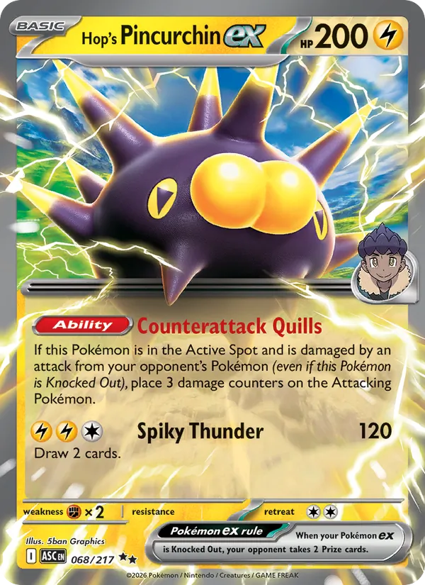 Hop's Pincurchin ex 068 · Ascended Heroes