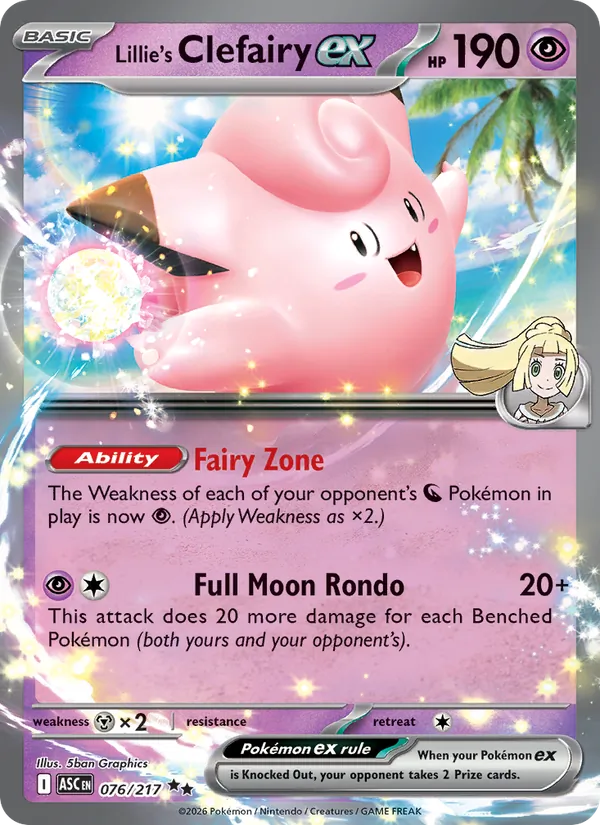 Lillie's Clefairy ex 076 · Ascended Heroes