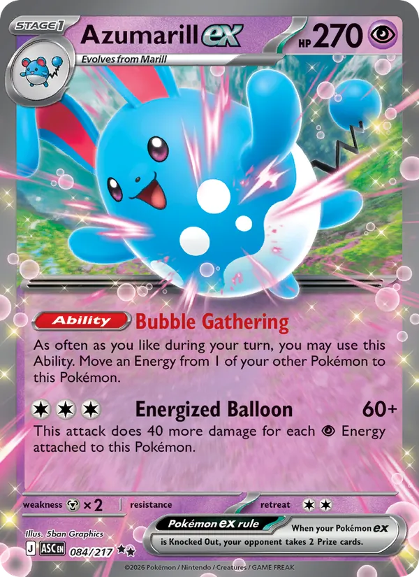 Azumarill ex 084 · Ascended Heroes