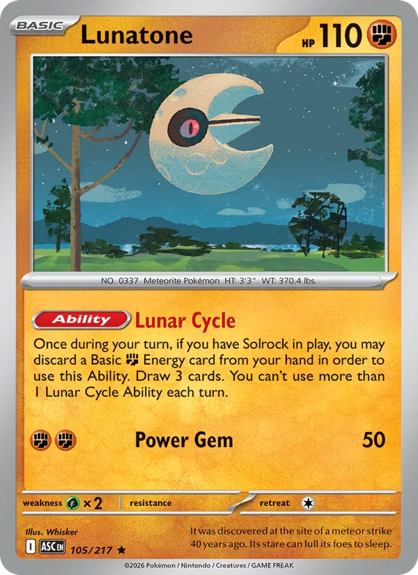 Lunatone 105 · Ascended Heroes