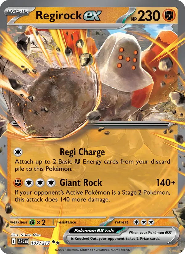 Regirock ex 107 · Ascended Heroes