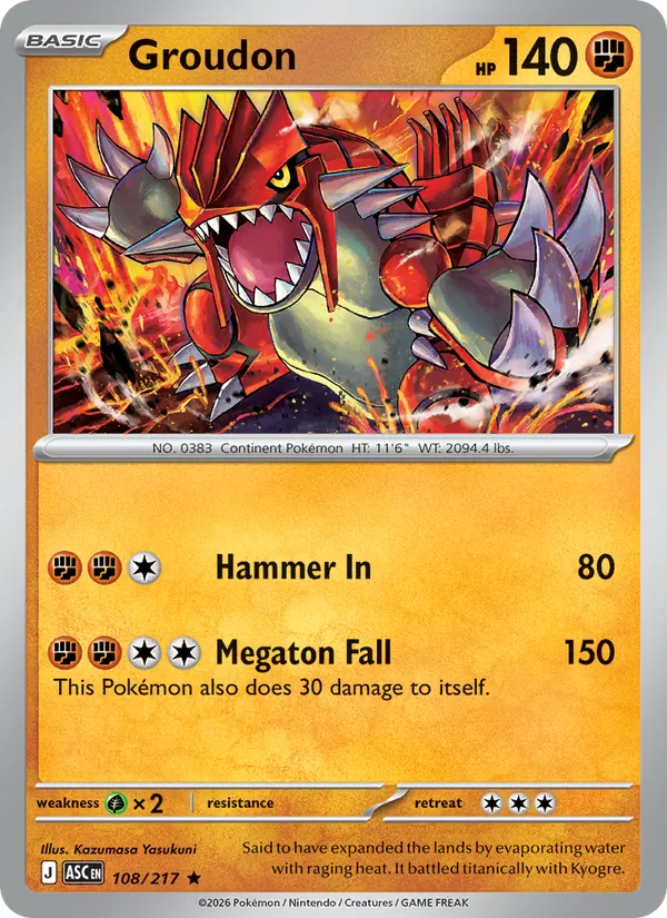 Groudon 108 · Ascended Heroes