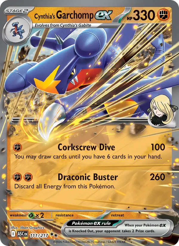 Cynthia's Garchomp ex 111 · Ascended Heroes