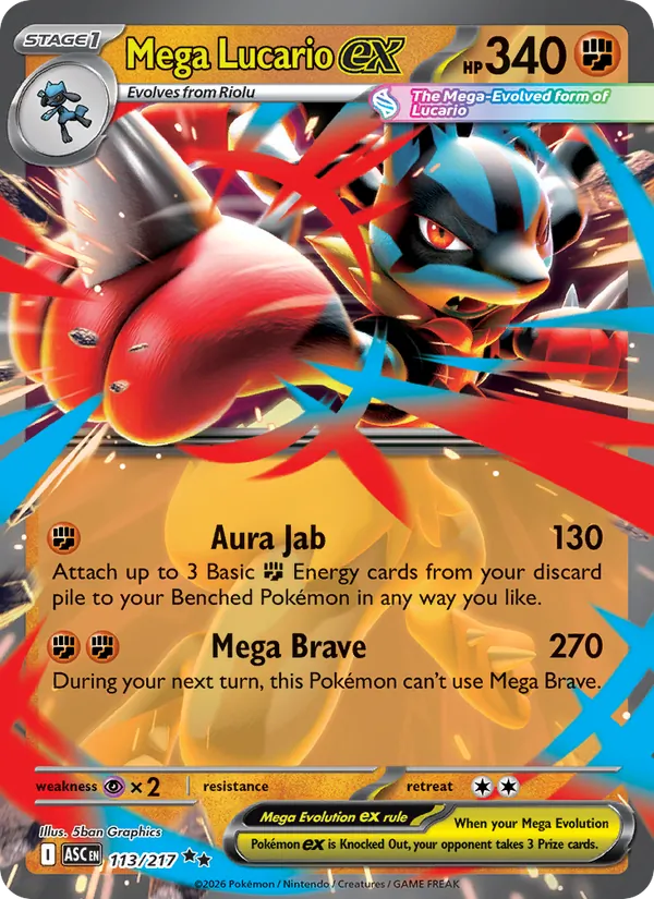 Mega Lucario ex 113 · Ascended Heroes