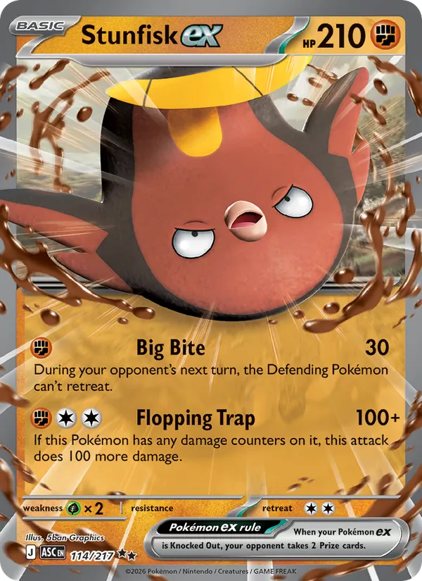 Stunfisk ex 114 · Ascended Heroes
