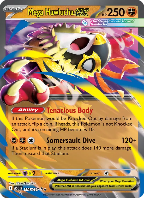Mega Hawlucha ex 116 · Ascended Heroes