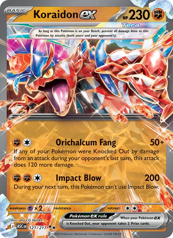 Koraidon ex 121 · Ascended Heroes