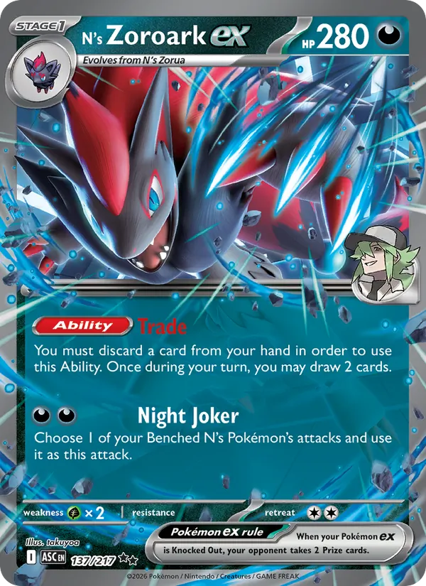 N's Zoroark ex 137 · Ascended Heroes