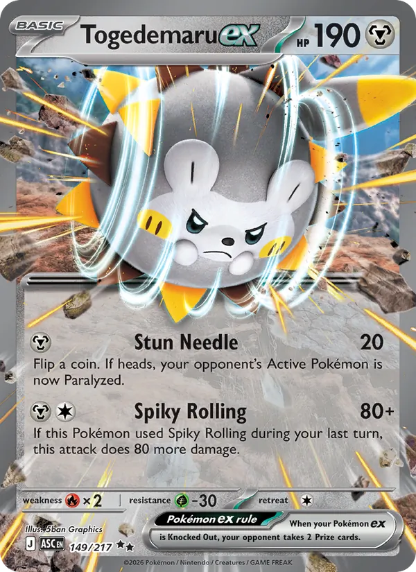 Togedemaru ex 149 · Ascended Heroes