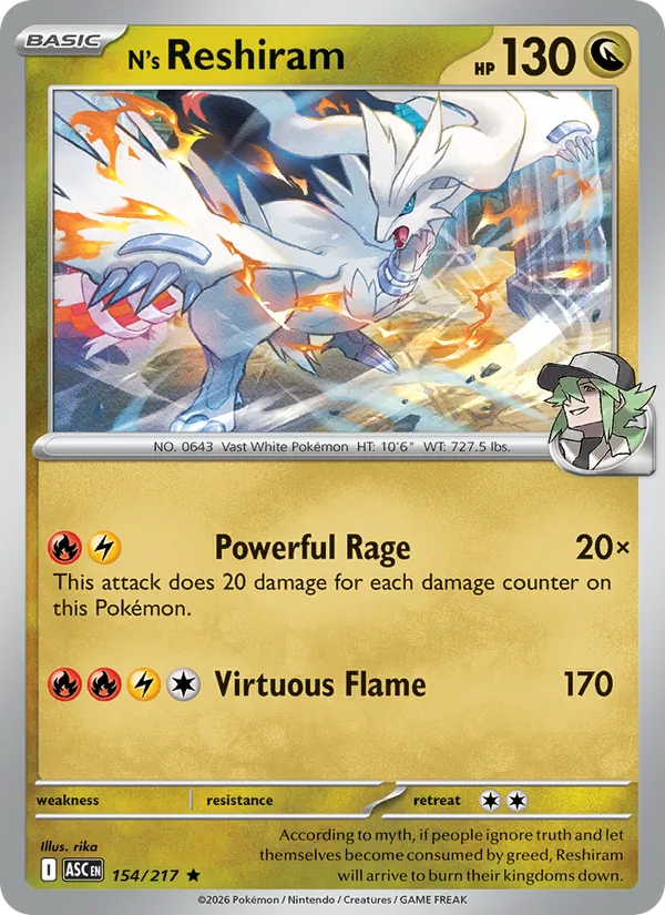 N's Reshiram 154 · Ascended Heroes